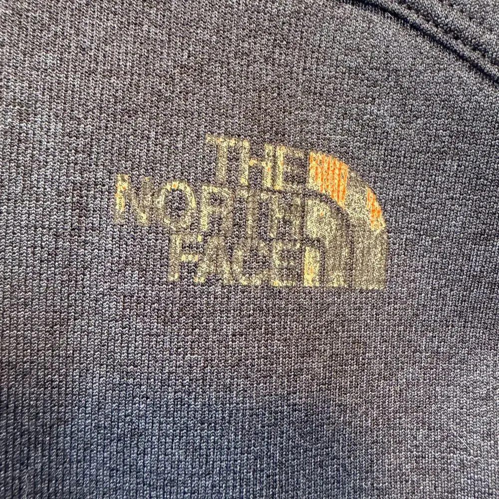 The North Face Men's Mountain Athletics Full-Zip Hoodie Blue Orange Zip Size Med